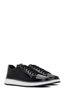 Erkek Siyah Bağcıklı Deri Sneaker | Derimod Erkek Siyah Bağcıklı Deri Sneaker | Derimod