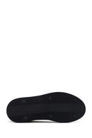 Erkek Siyah Bağcıklı Deri Sneaker | Derimod Erkek Siyah Bağcıklı Deri Sneaker | Derimod
