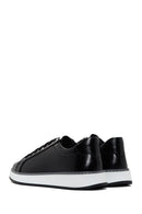 Erkek Siyah Bağcıklı Deri Sneaker | Derimod Erkek Siyah Bağcıklı Deri Sneaker | Derimod