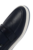 Men's Navy Blue Leather Casual Loafer | Derimod Men's Navy Blue Leather Casual Loafer | Derimod
