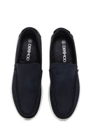 Erkek Lacivert Nubuk Deri Loafer | Derimod Erkek Lacivert Nubuk Deri Loafer | Derimod
