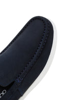 Erkek Lacivert Nubuk Deri Loafer | Derimod Erkek Lacivert Nubuk Deri Loafer | Derimod