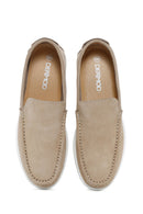Men's Beige Nubuck Leather Loafer | Derimod Men's Beige Nubuck Leather Loafer | Derimod