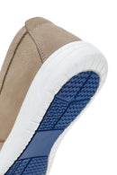 Men's Beige Nubuck Leather Loafer | Derimod Men's Beige Nubuck Leather Loafer | Derimod