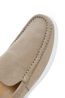 Men's Beige Nubuck Leather Loafer | Derimod Men's Beige Nubuck Leather Loafer | Derimod