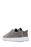 Erkek Gri Bağcıklı Süet Deri Sneaker | Derimod Erkek Gri Bağcıklı Süet Deri Sneaker | Derimod