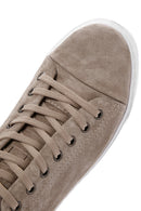 Erkek Vizon Bağcıklı Süet Deri Sneaker | Derimod Erkek Vizon Bağcıklı Süet Deri Sneaker | Derimod