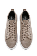 Erkek Vizon Bağcıklı Süet Deri Sneaker | Derimod Erkek Vizon Bağcıklı Süet Deri Sneaker | Derimod