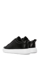 Erkek Siyah Bağcıklı Kalın Tabanlı Deri Sneaker | Derimod Erkek Siyah Bağcıklı Kalın Tabanlı Deri Sneaker | Derimod