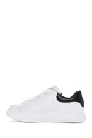 Erkek Beyaz Bağcıklı Kalın Tabanlı Deri Sneaker | Derimod Erkek Beyaz Bağcıklı Kalın Tabanlı Deri Sneaker | Derimod