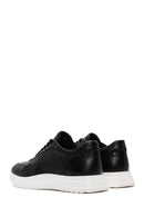 Erkek Siyah Bağcıklı Kalın Tabanlı Deri Sneaker | Derimod Erkek Siyah Bağcıklı Kalın Tabanlı Deri Sneaker | Derimod
