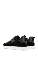 Erkek Siyah Bağcıklı Süet Deri Sneaker | Derimod Erkek Siyah Bağcıklı Süet Deri Sneaker | Derimod