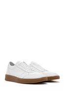 Erkek Beyaz Bağcıklı Deri Sneaker | Derimod Erkek Beyaz Bağcıklı Deri Sneaker | Derimod