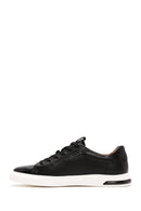 Erkek Siyah Bağcıklı Deri Sneaker | Derimod Erkek Siyah Bağcıklı Deri Sneaker | Derimod