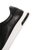 Erkek Siyah Bağcıklı Deri Sneaker | Derimod Erkek Siyah Bağcıklı Deri Sneaker | Derimod