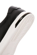 Erkek Siyah Bağcıklı Deri Sneaker | Derimod Erkek Siyah Bağcıklı Deri Sneaker | Derimod