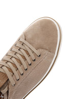 Erkek Bej Bağcıklı Süet Deri Sneaker | Derimod Erkek Bej Bağcıklı Süet Deri Sneaker | Derimod