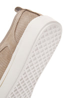 Erkek Bej Bağcıklı Süet Deri Sneaker | Derimod Erkek Bej Bağcıklı Süet Deri Sneaker | Derimod