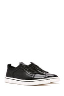 Erkek Siyah Bağcıklı Deri Sneaker | Derimod Erkek Siyah Bağcıklı Deri Sneaker | Derimod