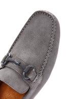 Erkek Gri Süet Deri Casual Loafer | Derimod Erkek Gri Süet Deri Casual Loafer | Derimod