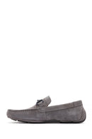 Erkek Gri Süet Deri Casual Loafer | Derimod Erkek Gri Süet Deri Casual Loafer | Derimod