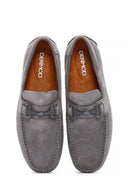 Erkek Gri Süet Deri Casual Loafer | Derimod Erkek Gri Süet Deri Casual Loafer | Derimod