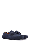 Men's Navy Blue Suede Leather Casual Loafer | Derimod Men's Navy Blue Suede Leather Casual Loafer | Derimod