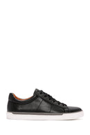 Erkek Siyah Bağcıklı Deri Sneaker | Derimod Erkek Siyah Bağcıklı Deri Sneaker | Derimod