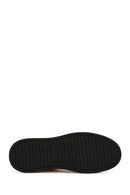 Erkek Beyaz Bağcıklı Kalın Tabanlı Deri Sneaker | Derimod Erkek Beyaz Bağcıklı Kalın Tabanlı Deri Sneaker | Derimod