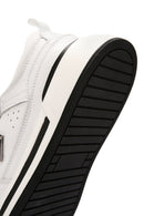 Erkek Beyaz Bağcıklı Kalın Tabanlı Deri Sneaker | Derimod Erkek Beyaz Bağcıklı Kalın Tabanlı Deri Sneaker | Derimod