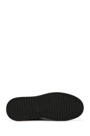 Erkek Siyah Bağcıklı Kalın Tabanlı Deri Sneaker | Derimod Erkek Siyah Bağcıklı Kalın Tabanlı Deri Sneaker | Derimod