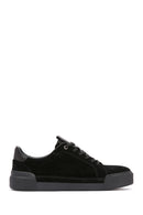 Erkek Siyah Bağcıklı Deri Sneaker | Derimod Erkek Siyah Bağcıklı Deri Sneaker | Derimod