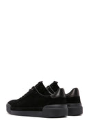 Erkek Siyah Bağcıklı Deri Sneaker | Derimod Erkek Siyah Bağcıklı Deri Sneaker | Derimod