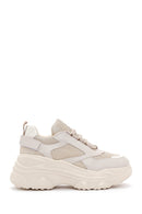 Women's Beige Thick Soled Sneaker | Derimod Women's Beige Thick Soled Sneaker | Derimod