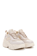 Women's Beige Thick Soled Sneaker | Derimod Women's Beige Thick Soled Sneaker | Derimod