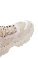 Women's Beige Thick Soled Sneaker | Derimod Women's Beige Thick Soled Sneaker | Derimod