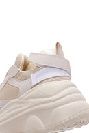 Women's Beige Thick Soled Sneaker | Derimod Women's Beige Thick Soled Sneaker | Derimod