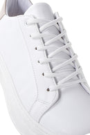 Women's White Lace-Up Sneaker | Derimod Women's White Lace-Up Sneaker | Derimod