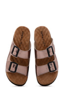 Women's Gray Buckle Comfort Slippers | Derimod Women's Gray Buckle Comfort Slippers | Derimod