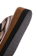 Women's Gray Buckle Comfort Slippers | Derimod Women's Gray Buckle Comfort Slippers | Derimod