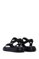 Kadın Siyah Bilekten Bantlı Comfort Sandalet | Derimod Kadın Siyah Bilekten Bantlı Comfort Sandalet | Derimod