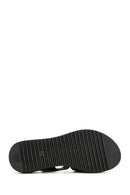 Women's Black Thick Sole Comfort Sandals with Ankle Strap | Derimod Women's Black Thick Sole Comfort Sandals with Ankle Strap | Derimod