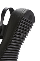 Women's Black Thick Sole Comfort Sandals with Ankle Strap | Derimod Women's Black Thick Sole Comfort Sandals with Ankle Strap | Derimod