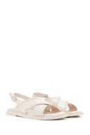 Women's Cream Strappy Sandals | Derimod Women's Cream Strappy Sandals | Derimod