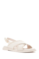 Women's Cream Strappy Sandals | Derimod Women's Cream Strappy Sandals | Derimod