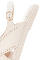 Women's Cream Strappy Sandals | Derimod Women's Cream Strappy Sandals | Derimod