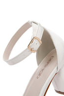 Women's White Ankle Strap Heeled Patent Leather Shoes | Derimod Women's White Ankle Strap Heeled Patent Leather Shoes | Derimod