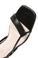 Women's Black Ankle Strap Heeled Leather Shoes | Derimod Women's Black Ankle Strap Heeled Leather Shoes | Derimod