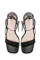 Women's Black Ankle Strap Heeled Leather Shoes | Derimod Women's Black Ankle Strap Heeled Leather Shoes | Derimod