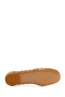 Women's Mink Knitted Ballerinas | Derimod Women's Mink Knitted Ballerinas | Derimod